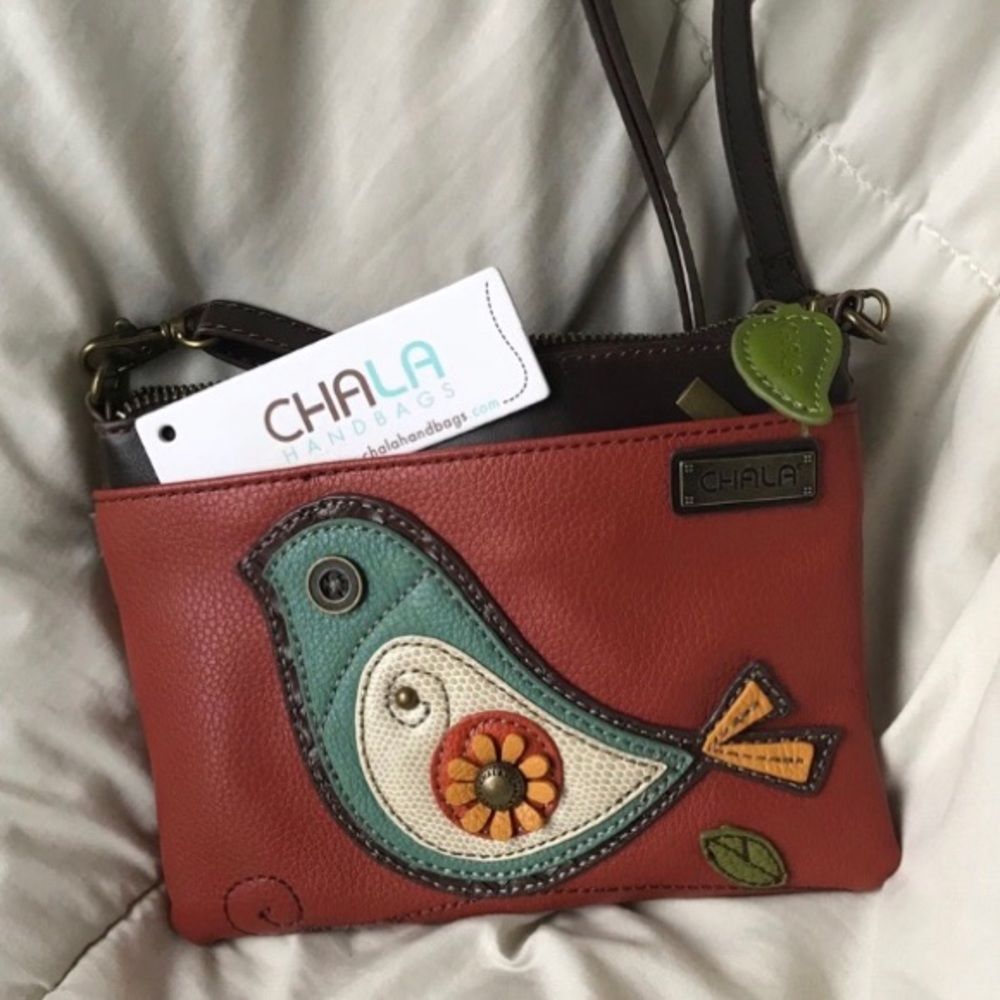 Chala Leather bird purse 3 styles in 1